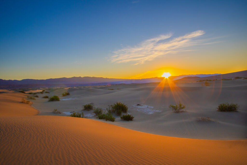 Sunrise at Mesquite Flats Sand Dunes - Death Valley NP - CA